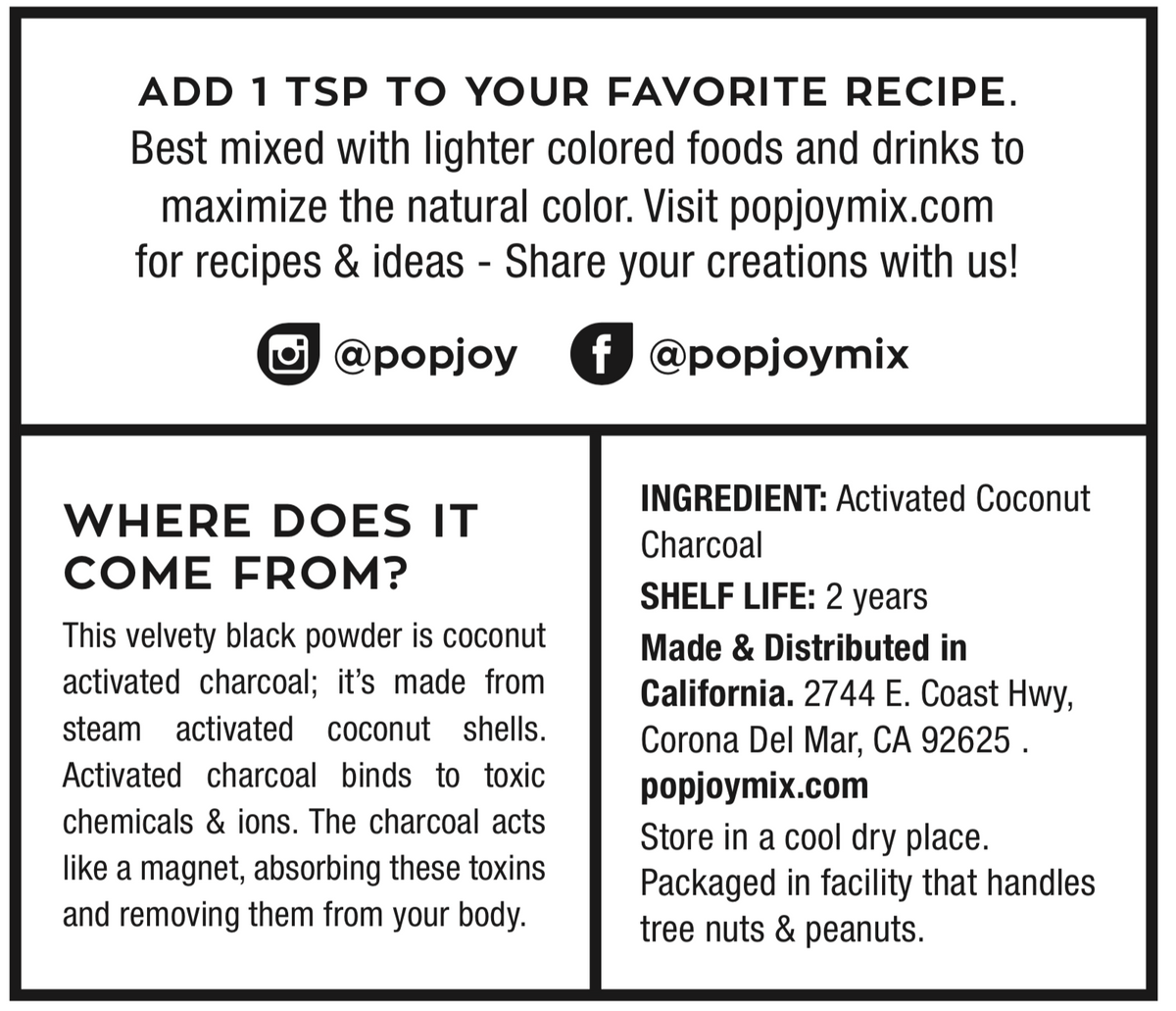 Activated Charcoal – POPJOY